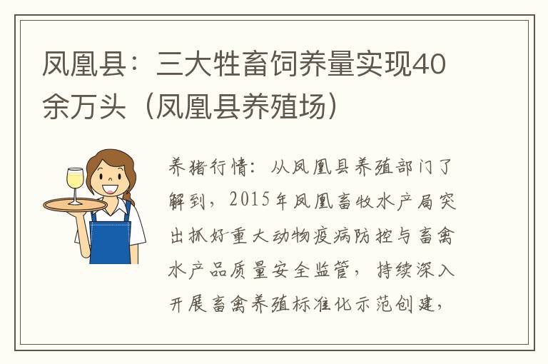 凤凰县：三大牲畜饲养量实现40余万头（凤凰县养殖场）