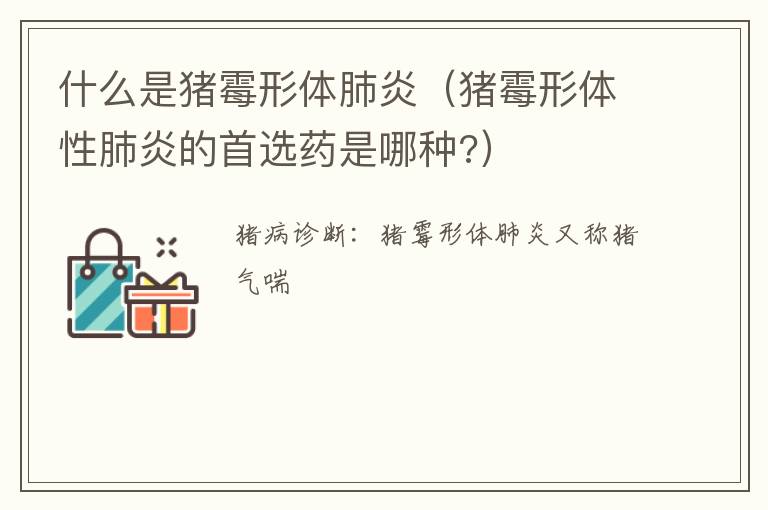 什么是猪霉形体肺炎（猪霉形体性肺炎的首选药是哪种?）