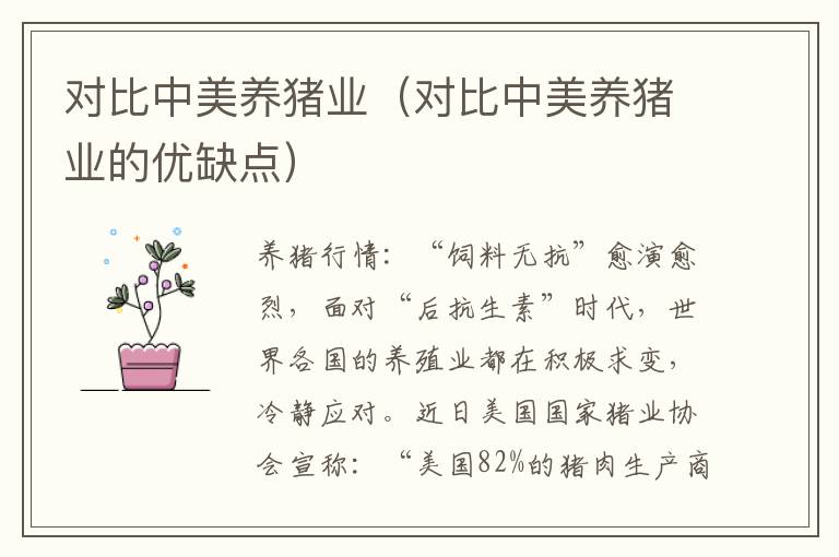 对比中美养猪业（对比中美养猪业的优缺点）