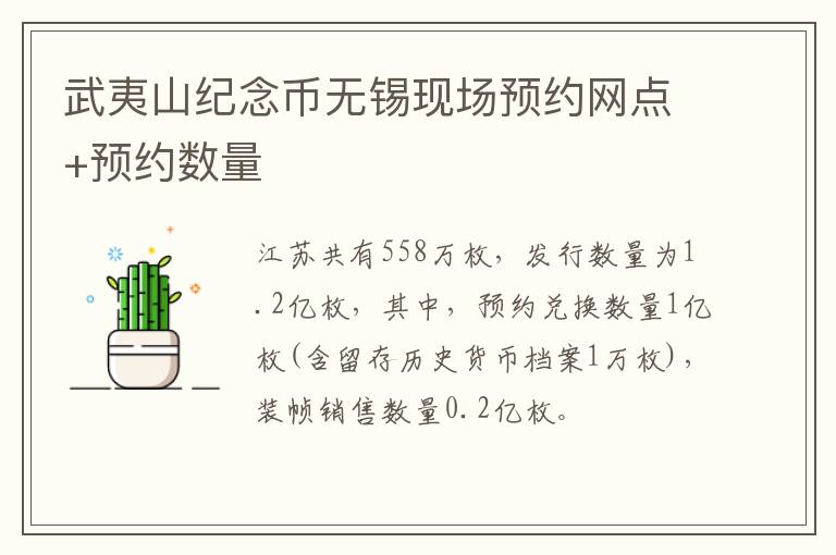武夷山纪念币无锡现场预约网点+预约数量