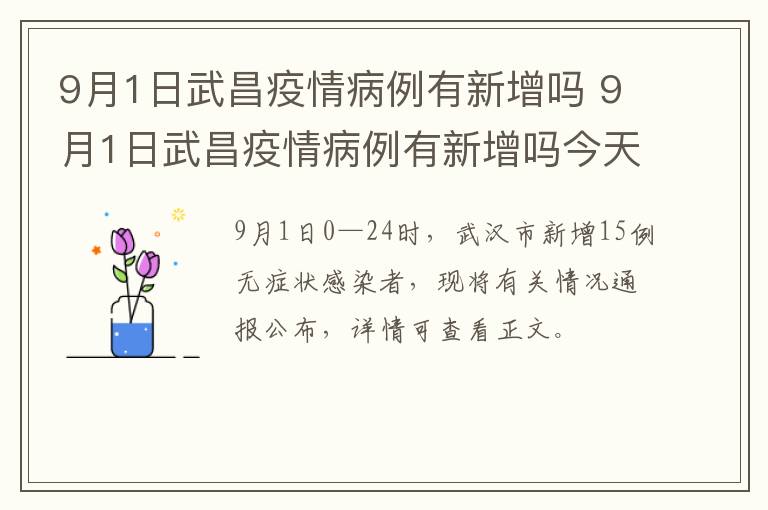 9月1日武昌疫情病例有新增吗 9月1日武昌疫情病例有新增吗今天