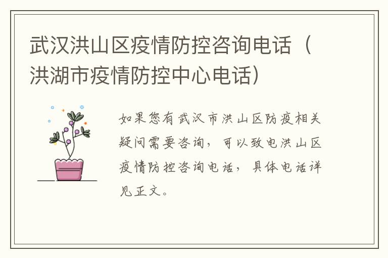 武汉洪山区疫情防控咨询电话（洪湖市疫情防控中心电话）