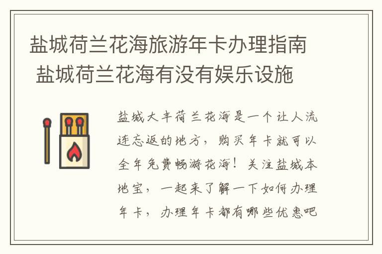 盐城荷兰花海旅游年卡办理指南 盐城荷兰花海有没有娱乐设施