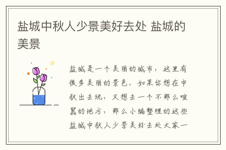 盐城中秋人少景美好去处 盐城的美景