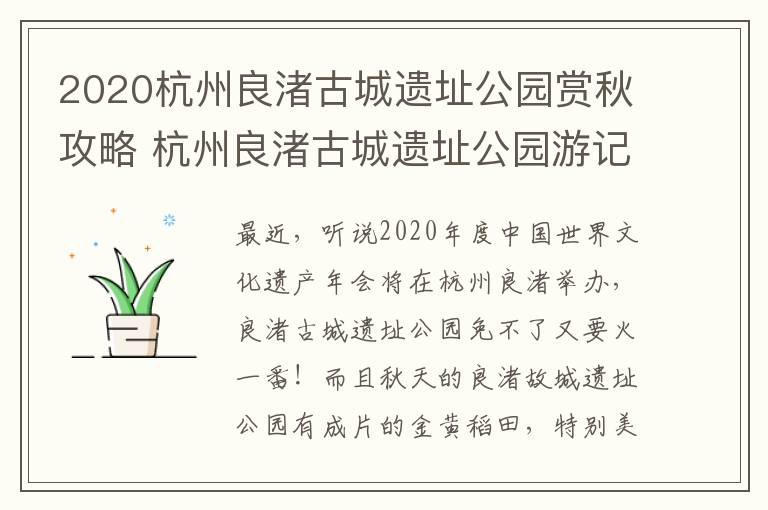 2020杭州良渚古城遗址公园赏秋攻略 杭州良渚古城遗址公园游记